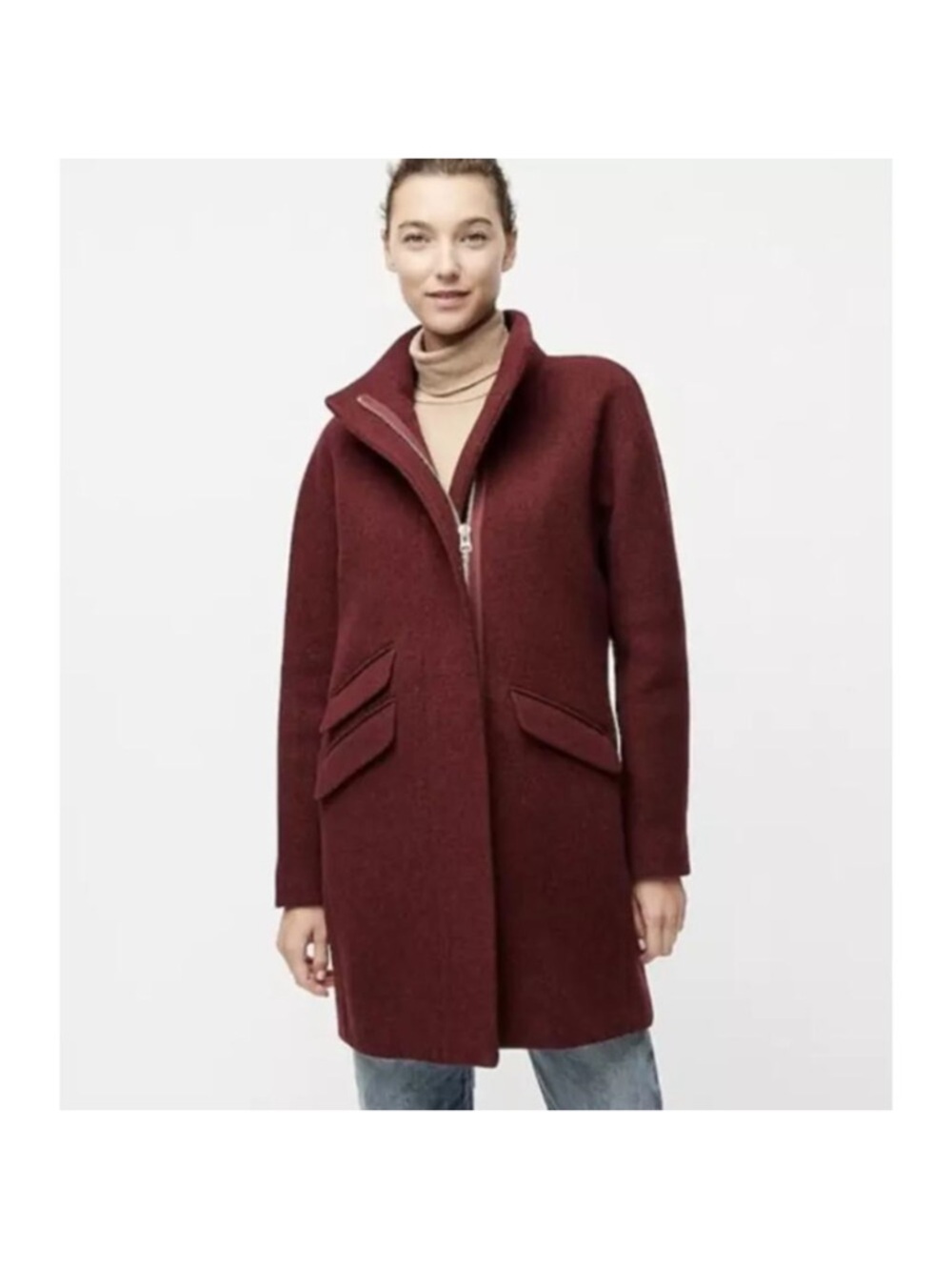J. Crew Nello Gori Cocoon Coat in Italian Stadium Cloth Wool Blend Jacket